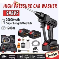 998VF Water Jet Cordless High Pressure Car Washer Spray Gun PortableFloor Tiles Cleaner Outdoor