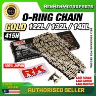 100% Original Japan RK 415 KLO GS Gold O-Ring Chain 122L / 132L / 140L