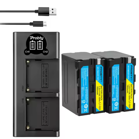 NP F960 NP F970 NP-F960 NP-F970 F950 Battery +LED USB Charger For Sony PLM-100 CCD-TRV35 MVC-FD91 MC