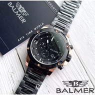 BALMER | 7979G BRG-4 Chronograph Men's Watch with Sapphire Glass Black Stainless Steel Bracelet Official Warranty