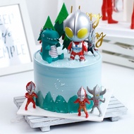 ULTRAMAN DINO CAKE TOPPER ULTRAMAN THEME CAKE TOPPER SUPRISE CUTE BIG HEAD ULTRAMAN CAKE DECORATIONS