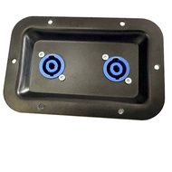 2-hole Speakon plate with 2 units of 4-pin female speakon sockets 2-hole speakon plate/ with 2 units