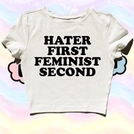 STARPERSON | CROP TOP HATER FIRST FEMINIST SECOND | GRUNGE | Y2K | METAL METAL | VINTAGE VINTAGE | A