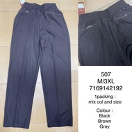 Women Soft Long Pants M- 3 XL 2 Side Pocket with Zip Comfortable Slack Aunty Pants Size M- 3XL