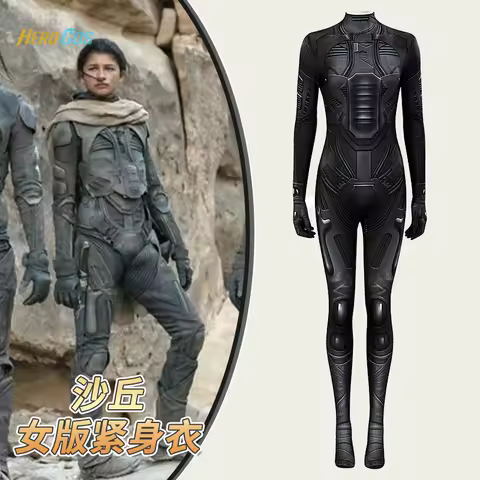 Dune 2 Chani Kynes Women's Cosplay Costume Distillation Theme Bodysuit for Halloween Carnival Party