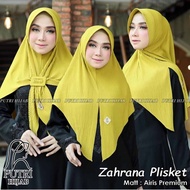 zahrana PLISKET putri hijab jilbab instan segitiga pet PLISKET free gesper