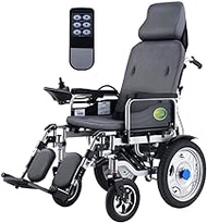 Fashionable Simplicity Lightweight Electric Wheelchair - Remote Control Electric Wheelchairs Foldable Motorize Power Wheel Chair Mobility Aid With Headrest For Elderly And Disabled 20A (12A) (Size :