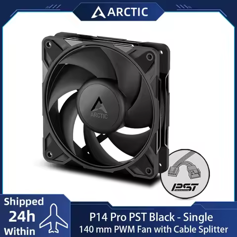 ARCTIC P14 Pro PST, High-Performance 140mm Case Fan with PWM Sharing Technology (PST), Speed:400–250