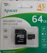 宇瞻 Apacer MicroSD 64GB UHS-I Class10 記憶卡(附SD轉卡)