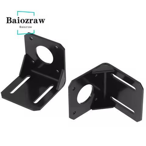 Nema23 Mounting L Bracket 57 Stepper Motor Fitted Black Alloy Steel Mounting Bracket NEMA 23 NEMA17 