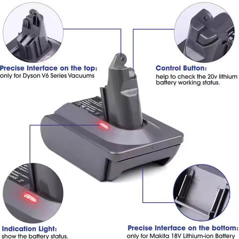 For Dyson V6/7/8 Battery Adapter for Dyson Series Vacuum Cleaner Convert For Makita/Bosch/Ryobi 18V 