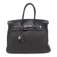 HERMES Birkin 35 手提包 M Taurillon Clemence 皮革 灰色 SHW 二手