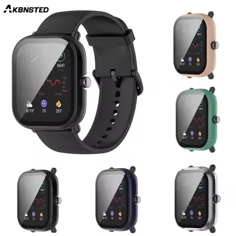 Full Screen Protective Case For Amazfit GTS2 mini Cover Frame For Amazfit GTS 2 mini pc+tempered fil