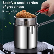 Stainless Steel 304 Deep Frying Pot 1200ML Kitchen Fryer with Strainer Tempura Fryer Pan Chicken Fried Chicken Cooking Tools