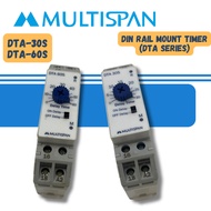 MULTISPAN DINRAIL ANALOG TIMER DTA SERIES (30S/60S)