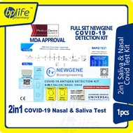 (MDA Approved) NewGene 2in1 Saliva &amp; Nasal Covid Test Kit with QR link to MySejahtera 100% Original