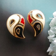 Vintage Jewelry 西洋古董飾品 AVON 對稱 新世代 針式耳環