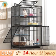 Dogelsy Cat Cage 2/3/4 Level sangkar kucing with Door Ladder Wheels cat house sangkar kucing besar m