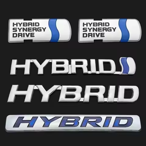 1Pc 3D Metal emblem For Toyota Camry hybrid car logo HYBRID car sticker word logo rear tail modifica