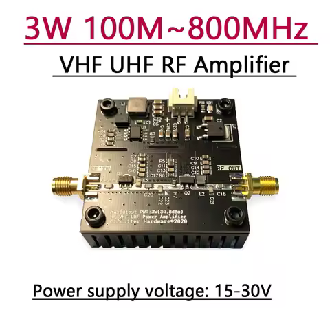 0.5~ 800MHZ 4W VHF UHF Broadband RF Power Amplifier F/Ham Radio HF FM Transmitter Walkie Talkie Shor