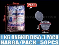 Thinwall Cup 25ml 35ml 60ml 100ml 150ml Per Pack Bulat Cup Sambel n Cup Puding Plastik