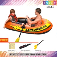 ORIGINAL INTEX 1.85M Explorer Inflatable Double Kayak Canoe Float Boat Bot Mancing Bot Angin