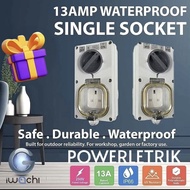🔥READY STOCK🔥 IWACHI IP66 OUTDOOR HEAVY DUTY 13A 3 PIN WEATHERPROOF ISOLATOR SWITCH & SOCKET OUTLET