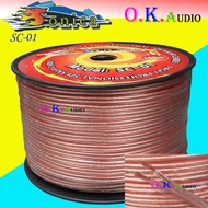 สายลำโพง cable speaker สายลำโพงแบบใส ขนาด O.D 3.5 x 7mm ยาว 100 เมตร มี (แบ่งขายตามตัวตัวเลือกสินค้า