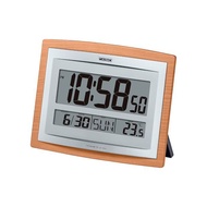 [Powermatic] Casio Wall Clock ID15SA-5D ID-15SA-5 ID15SA-5D Temperature Alarm Digital Wood Auto Calanders