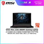 MSI GF63 Thin 11UC-886MY (i5-11400H/8G/512GSSD/RTX3050 MaxQ-4GD6/15.6"FHD144Hz/W11/2YR)
