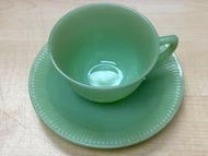 花樣年華——Fire King Jane Ray Jadeite Green Teacup and Saucer