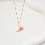 恐龍心心14K包金頸鏈