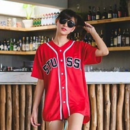 [HEMAT] Kaos Baseball | Baju Baseball stus Merah Pria Dan wanita
