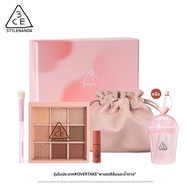 3CE | ชุดพาเล็ตอายแชโดว์และลิปกลอส สีส้ม-น้ำตาล พร้อมกล่องของขวัญ
