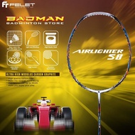 Felet Airlighter 58 Foc String & Grip Ultra Light 58g 9u Racket Badminton Racket Original Racquet Ba