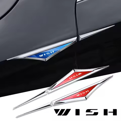 2pcs 3d alloy car stickers car accsesories accessory for Toyota wish