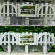 PAGAR TANAMAN PLASTIK ISI 5 PUTIH/PAGAR TAMAN MINIMALIS ISI 5 KRIS