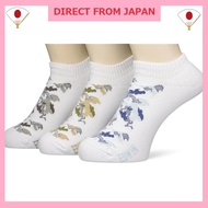 [GUNZE] Socks EDWIN Edwin Sole Pile Cotton Blend Sneaker Length 3 Pairs Men's White 25-27