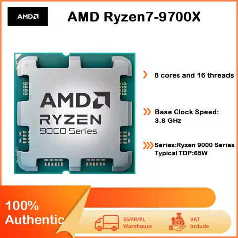 AMD Ryzen 7 9700X processor 5.5GHz 8-core 16-thread 40MB 4NM TDP 65W slot AM5 game CPU Zen 5