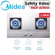 Midea Stainless Steel Built In Gas Stove 5.8KW MGH-8216SS Safety Valve