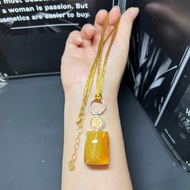 天然波羅的海蜜蠟吊墜 俄料成色美 s925銀鑲嵌 蜜蠟