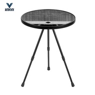 Portable Folding Table Adjustable Height Small Round Table Beach Table for Outdooor Camping Picnic B