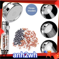 【A-NH】3 Modes SPA Ion Filter Shower Head High Pressure Saving Water Handheld Shower Nozzle Premium Bathroom Water Filter