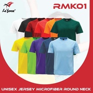LEFONSE RMK01 Unisex Kids Youth Sportswear Cool Fit Jersey Dry Fit Microfiber Plain Round Neck T-Shirt Baju Kosong Sukan Kanak Budak Kecil Group A WHITE/BLACK/NAVY/RED/MAROON/DARK GREEN/ORANGE/ROYAL BLUE/YELLOW/APPLE GREEN/LIGHT BLUE