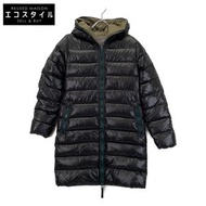 二手 Duvetica 黑色 ACE 全拉鍊連帽羽絨服，尺寸 42