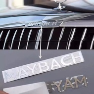 Silver Metal Maybach logo For Mercedes-Benz S-Class S450 S560 S680 GLS480 S400 S500 Maybach front gr