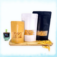 (50pcs) Kraft Paper Zip Lock Bag/Kraft Paper Zipper Bag/Goodies Bag Kraft/Kraft Paper zip lock bag w