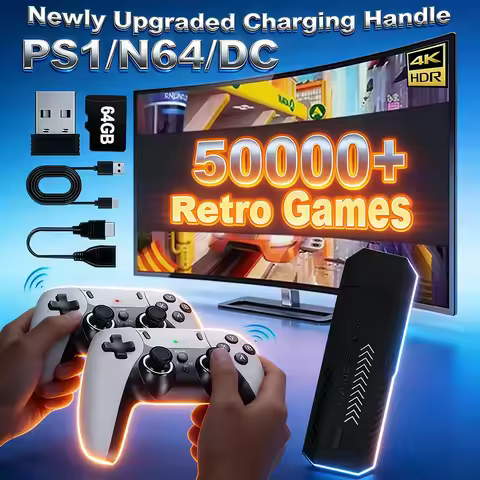 X2PRO/X2 Ultra Retro Game Console 4K Output 3D Arcade Game Stick Wireless Multiplayer For PSP PS1 GB