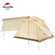 Naturehike ANGO 4 Person UPF50+ Automatic Pole Camping Tent with Front Back Side Awning Canopy Snow Rain Skirt Auto Pop up Camp Waterproof Windproof Family Outdoor Portable Foldable Automatic Tent⚡Shipping from Malaysia⚡