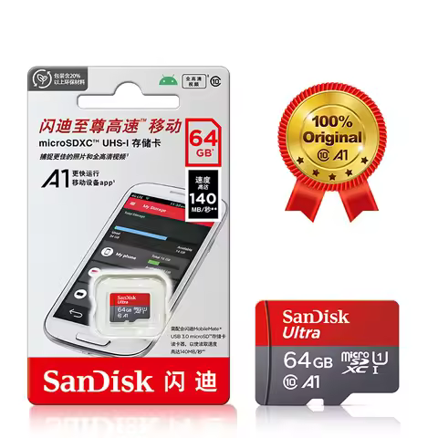 SanDisk Micro SD Card 128gb 32gb 256gb Memory Card 64gb Class 10 A1 cartao de memoria for Smartphone